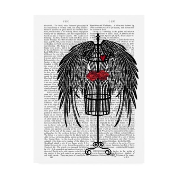 Trademark Fine Art Fab Funky 'Mannequin With Black Wings' Canvas Art, 35x47 WAG12687-C3547GG